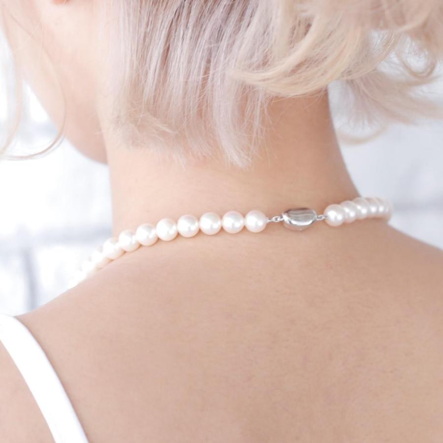 パール ネックレス あこや真珠 約8.5-9.0mm シルバー アコヤ本真珠 パール 結婚式 冠婚葬祭 卒業 入園 入学式 母の日 プレゼントの画像