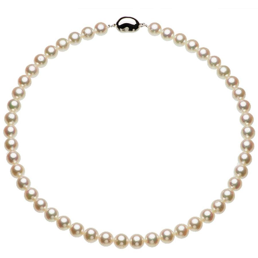 パール ネックレス あこや真珠 約8.5-9.0mm シルバー アコヤ本真珠 パール 結婚式 冠婚葬祭 卒業 入園 入学式 母の日 プレゼントの画像
