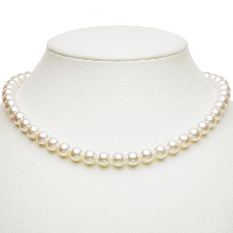 パール ネックレス あこや真珠 約8.5-9.0mm シルバー アコヤ本真珠 パール 結婚式 冠婚葬祭 卒業 入園 入学式 母の日 プレゼントの画像