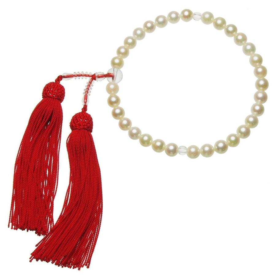 正絹房・あこや真珠 念珠 58.あこや真珠8.0-8.5mm正絹房念珠 商品検索 - 数珠 京念珠 専門店