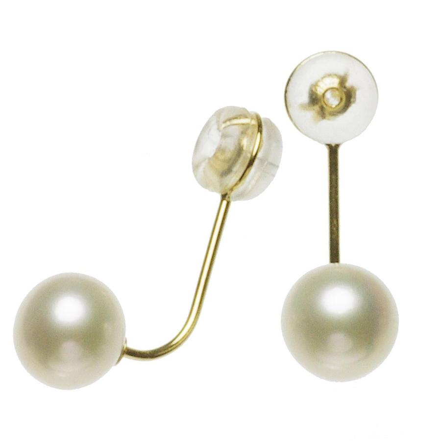 K18イエローゴールド　あこや真珠3連ピアス　ルべミール K18イエローゴールド あこや真珠3連ピアス ルべミール K18イエロー