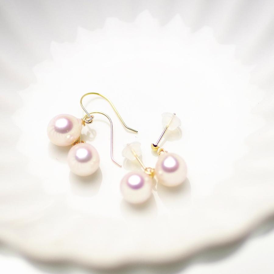 7.0～7.5mm】あこや本真珠スイングピアス Pt900