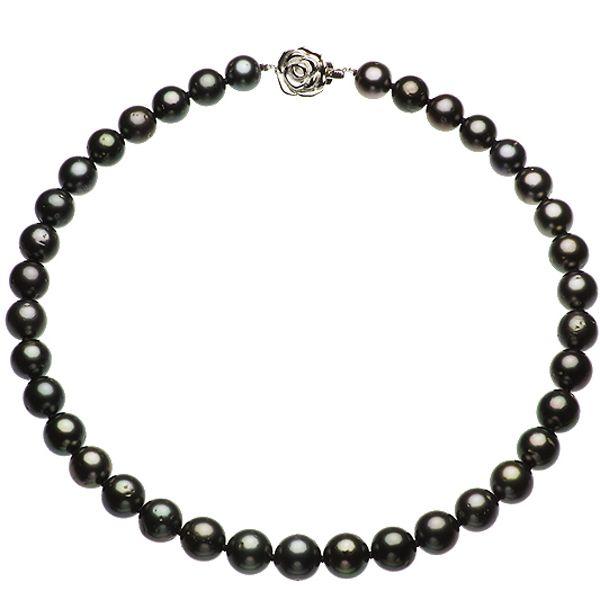 タヒチ 黒蝶 真珠 パール フォーマル ネックレス 約8.0-11.0mm