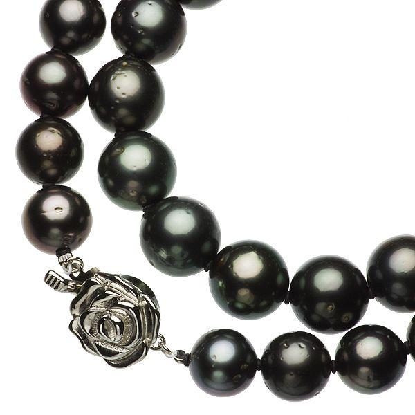 タヒチ 黒蝶 真珠 パール フォーマル ネックレス 約8.0-11.0mm