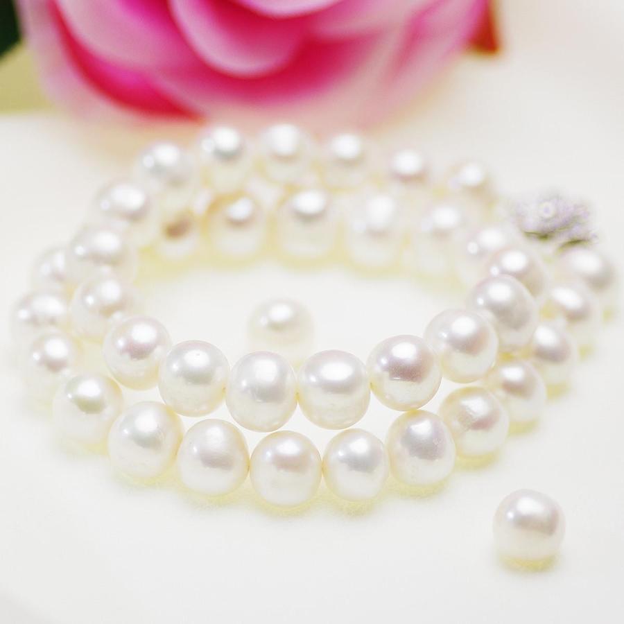 パール ネックレス 高級 淡水真珠 大粒 10.0mm-11.5mm ネックレス