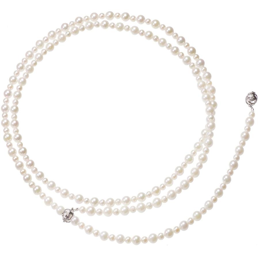 アコヤ真珠 ラリエット ロングネックレス 5-5.5mm 6.5-7mm 110cm 結婚 