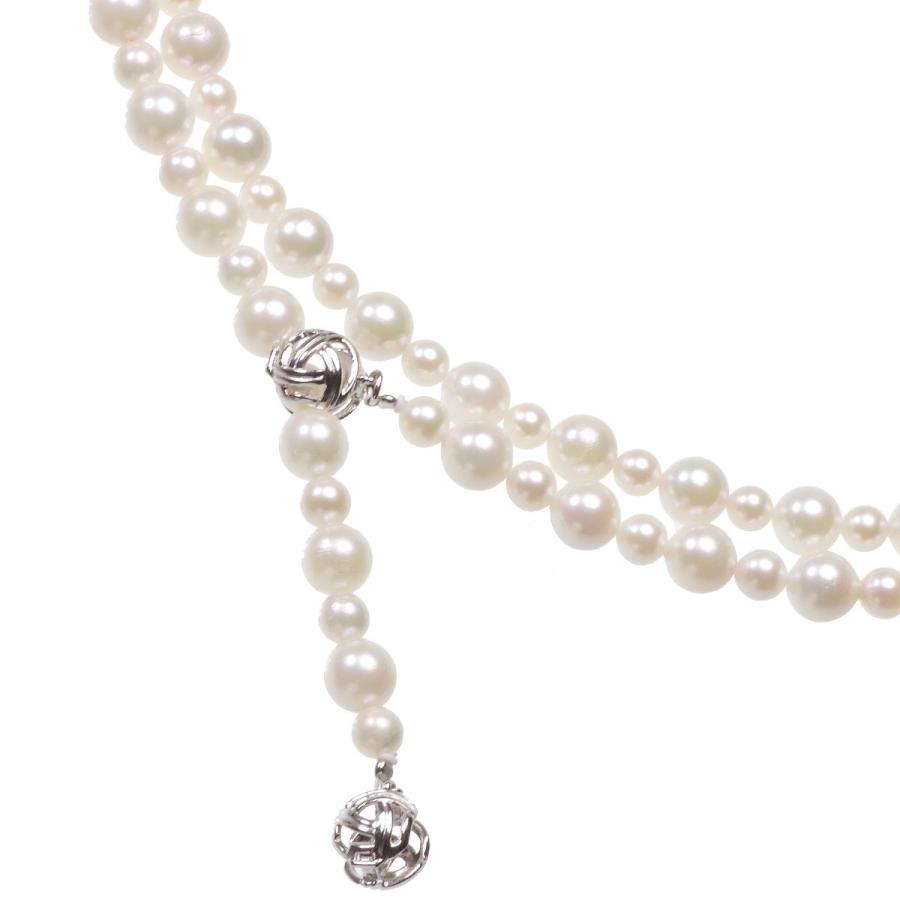 アコヤ真珠 ラリエット ロングネックレス 5-5.5mm 6.5-7mm 110cm 結婚 