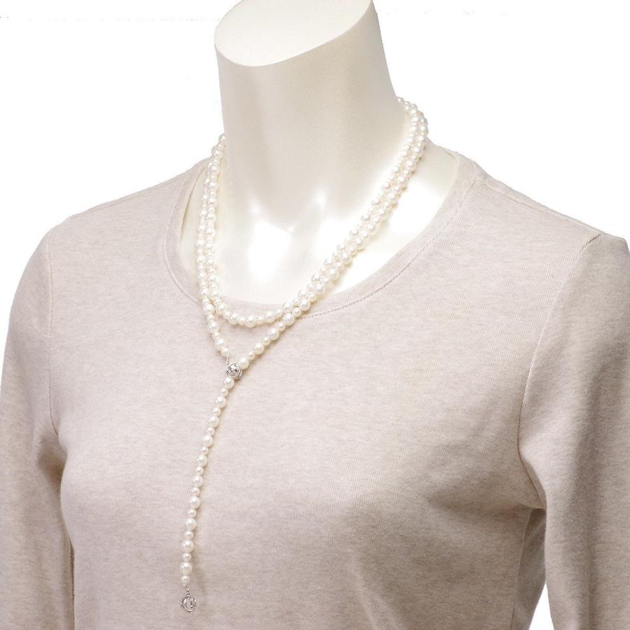 アコヤ真珠 ラリエット ロングネックレス 5-5.5mm 6.5-7mm 110cm 結婚 
