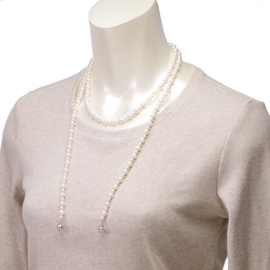 アコヤ真珠 ラリエット ロングネックレス 5-5.5mm 6.5-7mm 110cm 結婚 