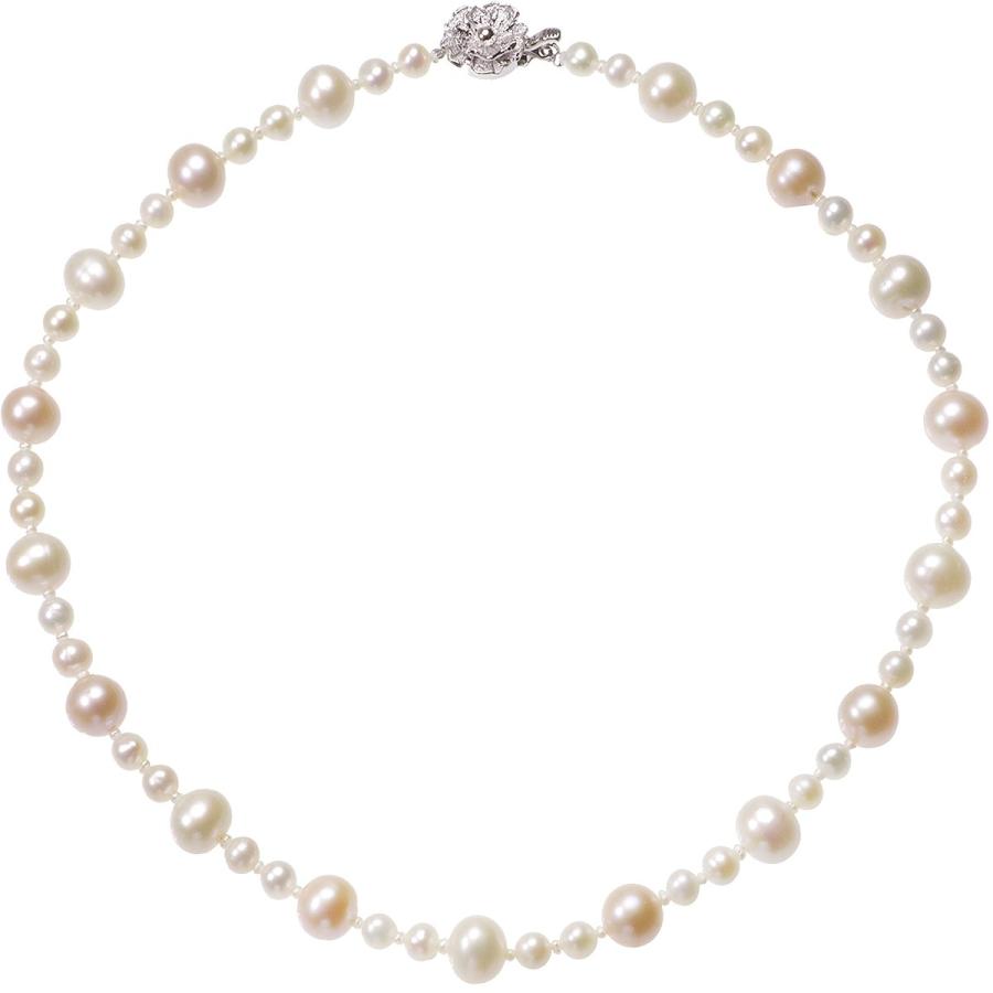 淡水真珠カボションデザインネックレス 高級 淡水真珠 デザイン ネックレス 5.5-6mm 9-10mm 45cm 結婚式