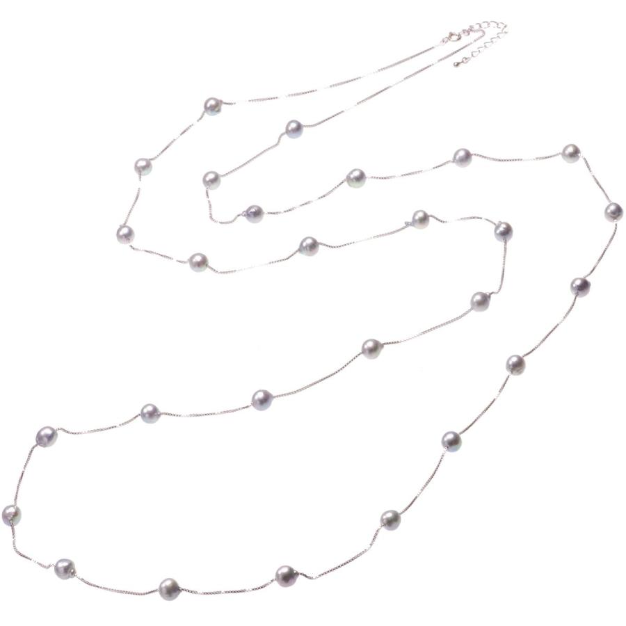 アコヤ真珠　本真珠　パール　シルバー　超ロング　ネックレス　約150cm Amazon | アコヤ本真珠ロングネックレス/7.5-8.0mm/ホワイト