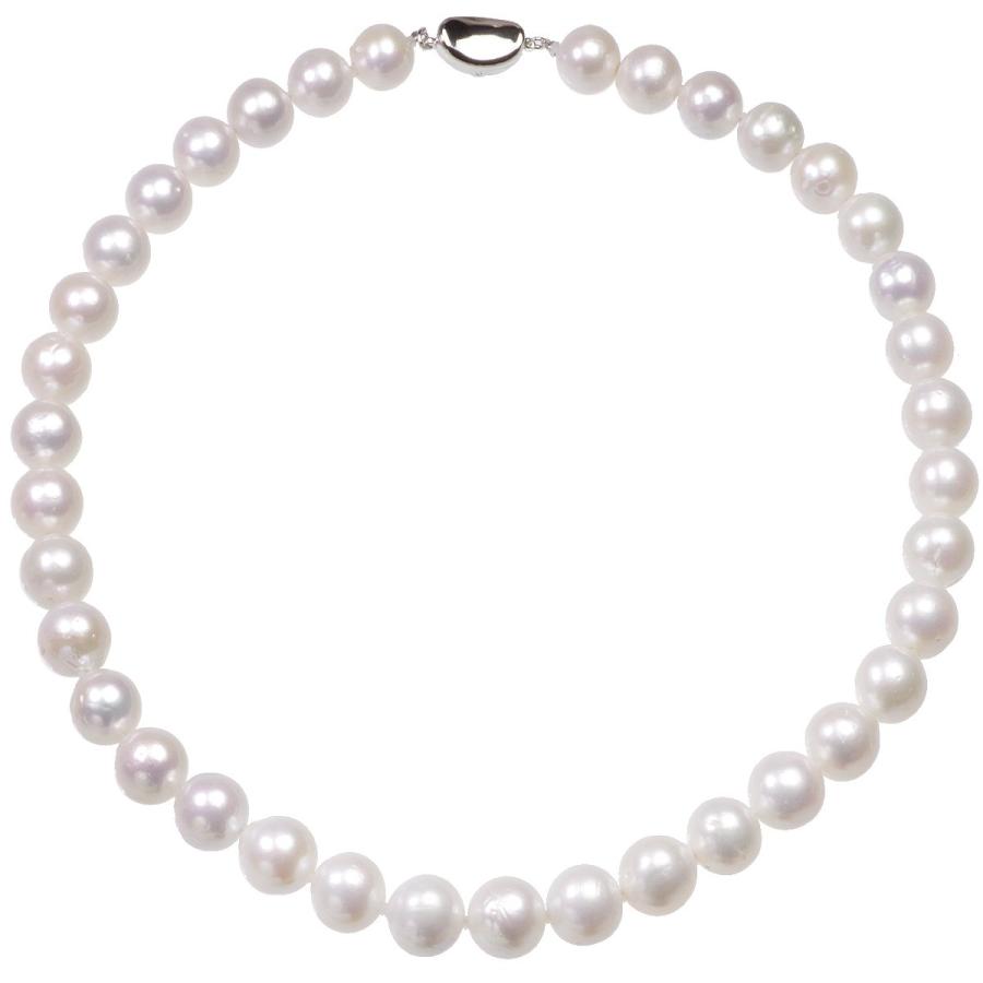 高級 有核淡水真珠 大珠 ネックレス 約10.5-13.0mm シンチュウ 結婚式 