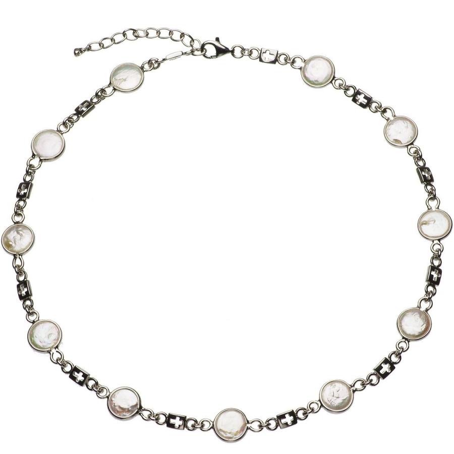 パール ネックレス 高級 淡水真珠 オリジナルネックレス 約9.0-9.5mm シルバー925 コイン 結婚式の画像