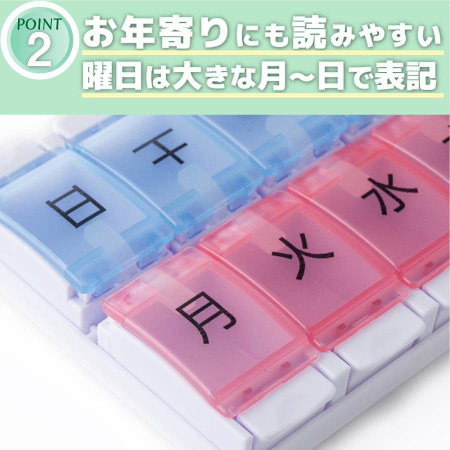 ワンタッチ ピルケース 1週間分 サプリケース 薬ケース : Pearls