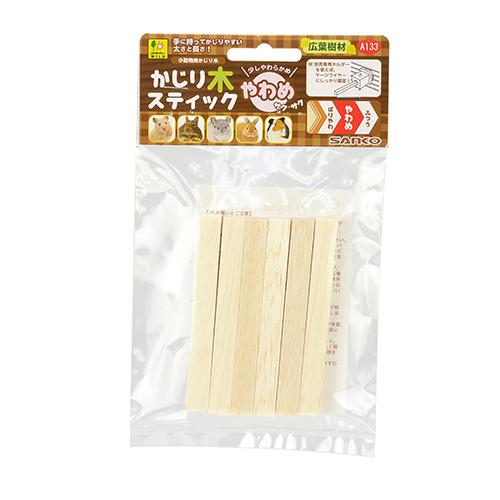 三晃商会 【やわめタイプ】SANKO かじり木スティック やわめ（6本入
