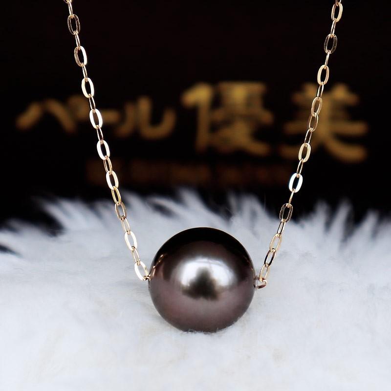 Pt .850黒蝶パールネックレス