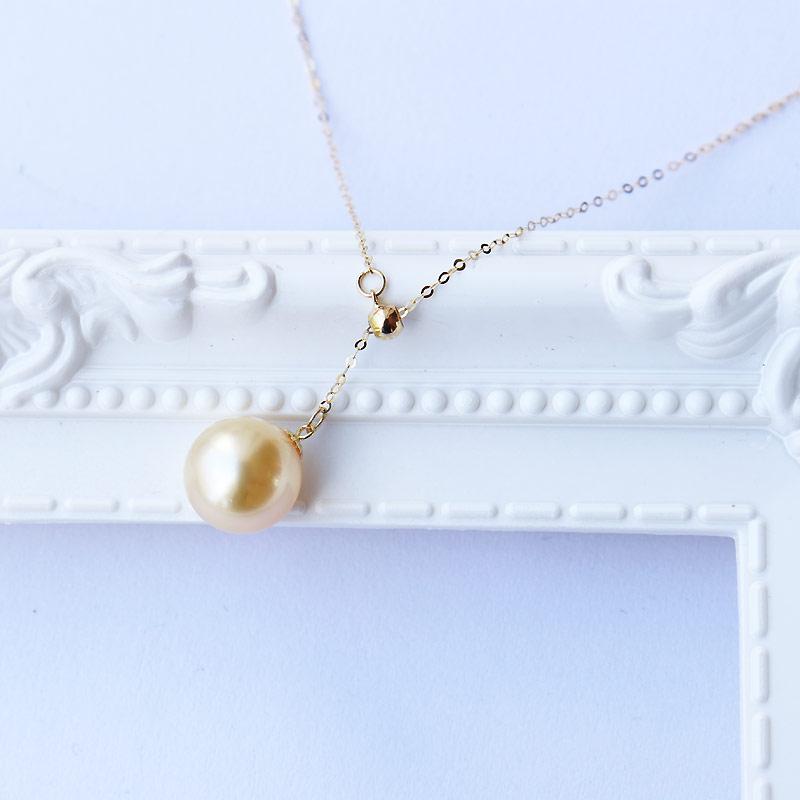 K18 南洋真珠9-10mm Y型ネックレス<br>southsea pearl necklace 