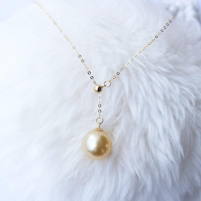 K18 南洋真珠9-10mm Y型ネックレス<br>southsea pearl necklace 