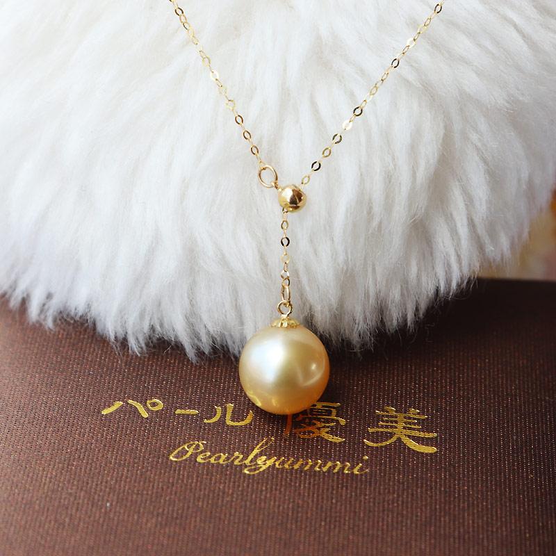 K18 南洋真珠9-10mm Y型ネックレス<br>southsea pearl necklace 