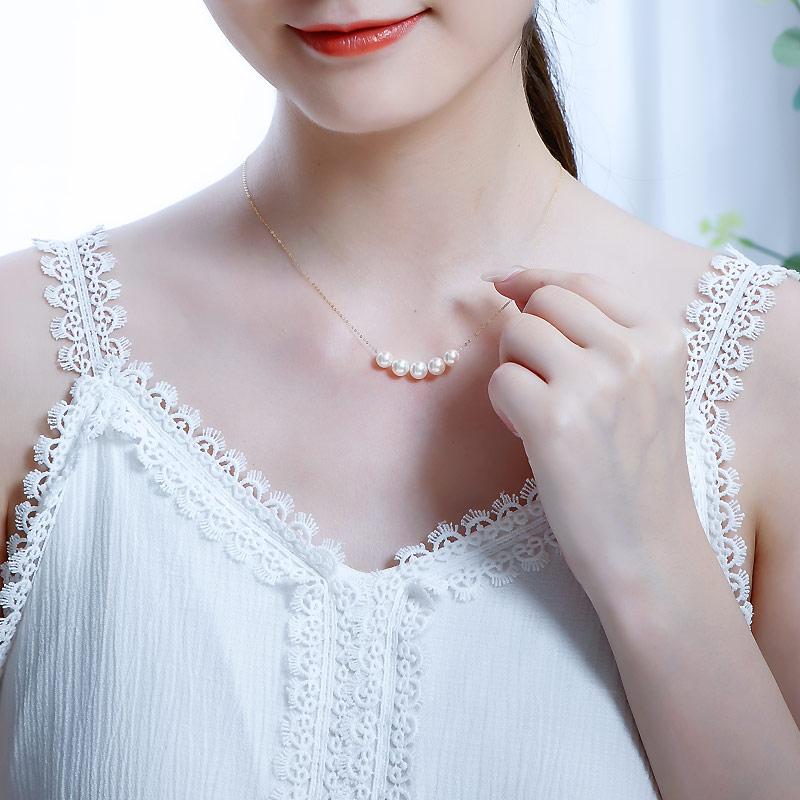 パール アコヤ真珠 ネックレス akoya K18 ベビーパールスルー 