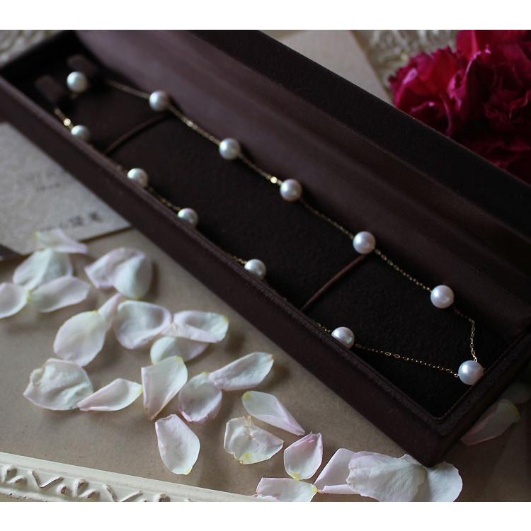 あこや真珠 パール K18 ネックレス ステーションネックレスpearl あこや真珠 パール K18 ネックレス ステーションネックレスpearl