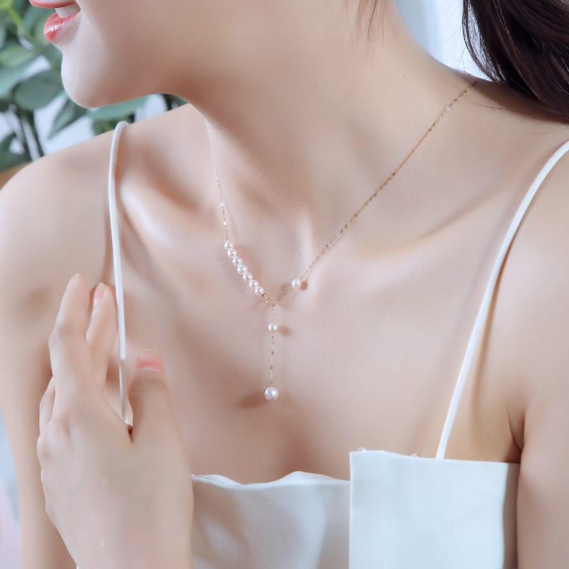 真珠  真珠　ネックレス アコヤ真珠　 K18 ベビーパール 数粒　スルーネックレス　pearl necklace ジュエリー　アクセサリー｜pearlyuumi｜12