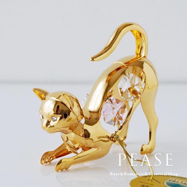 スワロフスキー 置物 Swarovski クリスタル クリスタルキャット 猫 薔薇雑貨pease 通販 Yahoo ショッピング