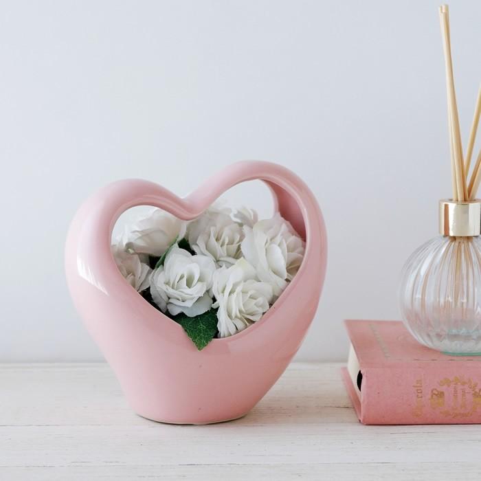 倉庫出荷 フラワーベース 花瓶 ハート ピンク 花器 インテリア 姫系 Pease 通販 Yahoo ショッピング