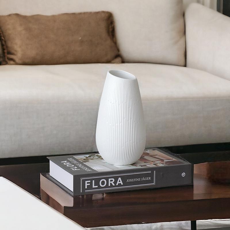 フラワーベース 花瓶 白 ホワイト 陶器 花器 おしゃれ かわいい