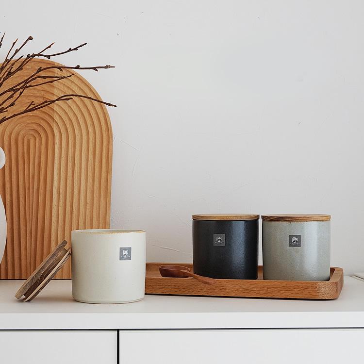 保存容器 キャニスター 陶器 日本製 容器 調味料 小物入れ 白 黒 灰