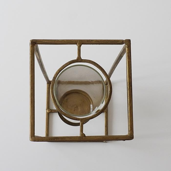 フラワーベース 花瓶 アイアン ガラス アンティーク調 : Pease - 通販