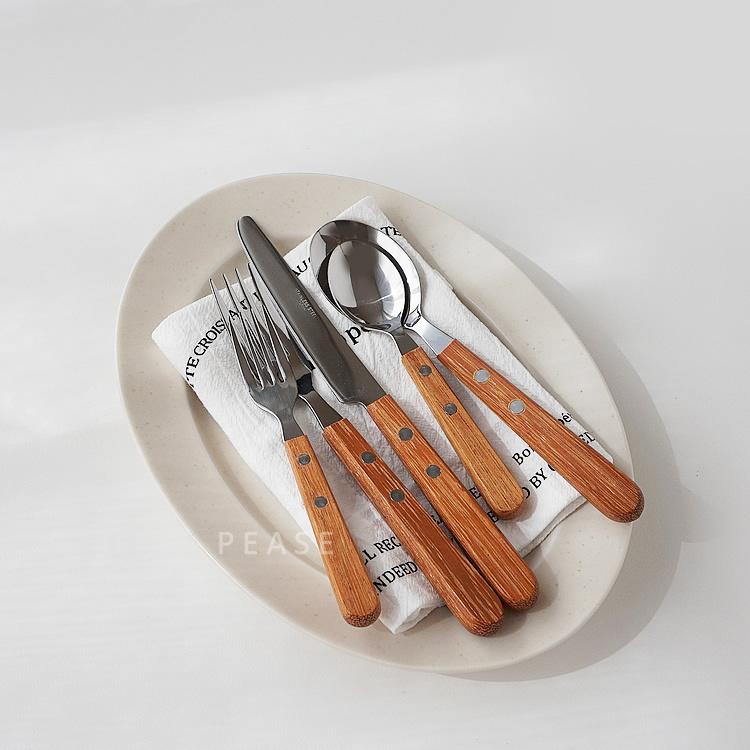 食器セット スプーン フォーク ナイフ ステンレス製 真鍮風 レトロ