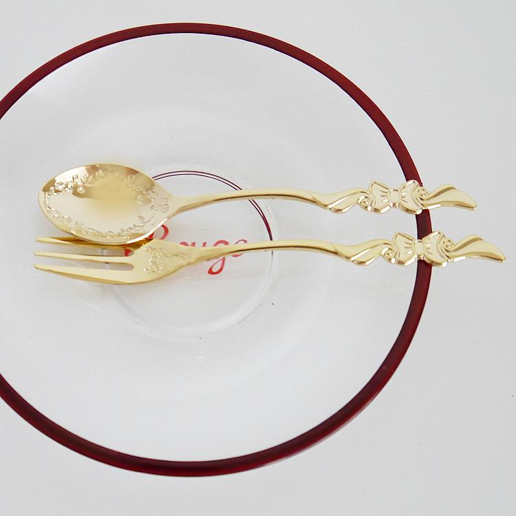 2本セット☆リボンモチーフアンティークスプーン