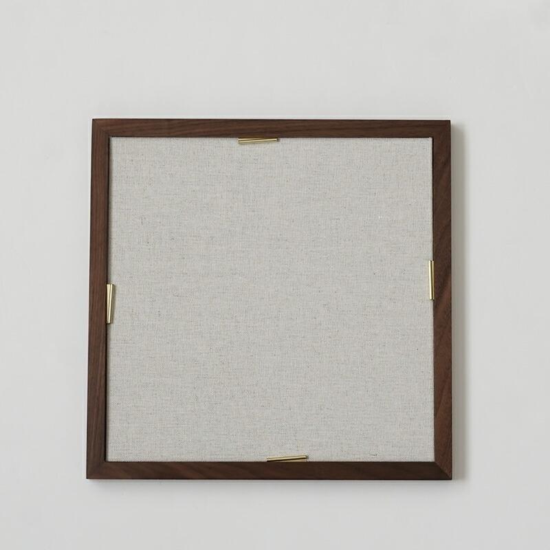 ウッドフレーム ガラスミラー 鏡 正方形 韓国インテリア おしゃれ 卓上