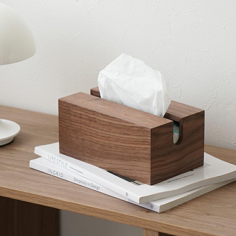 木製 ティッシュケース 北欧 おしゃれ マグネット付き ティッシュ