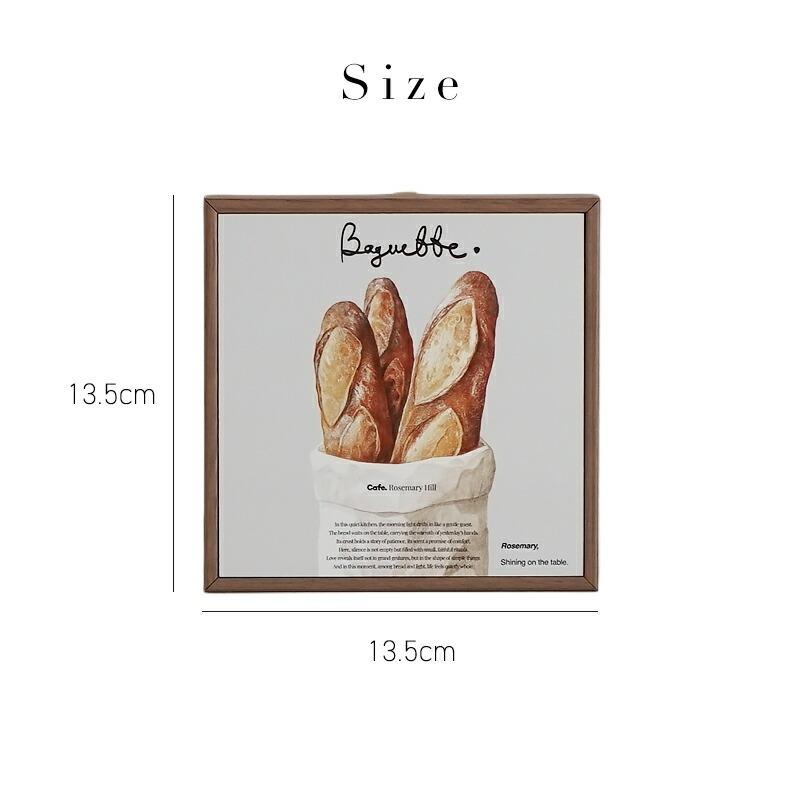ポスター Sサイズ 13.5cm チーズケーキ バゲット おしゃれ 壁掛け