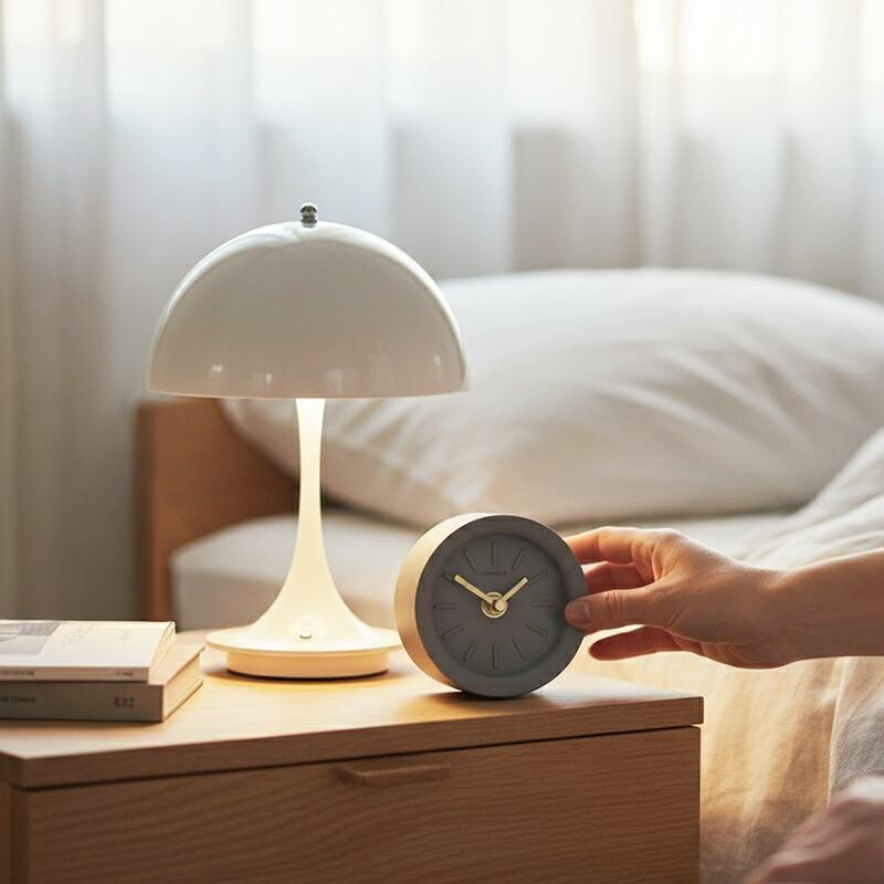 置き時計 静音 セメント 真鍮 コンクリート おしゃれ 北欧 韓国