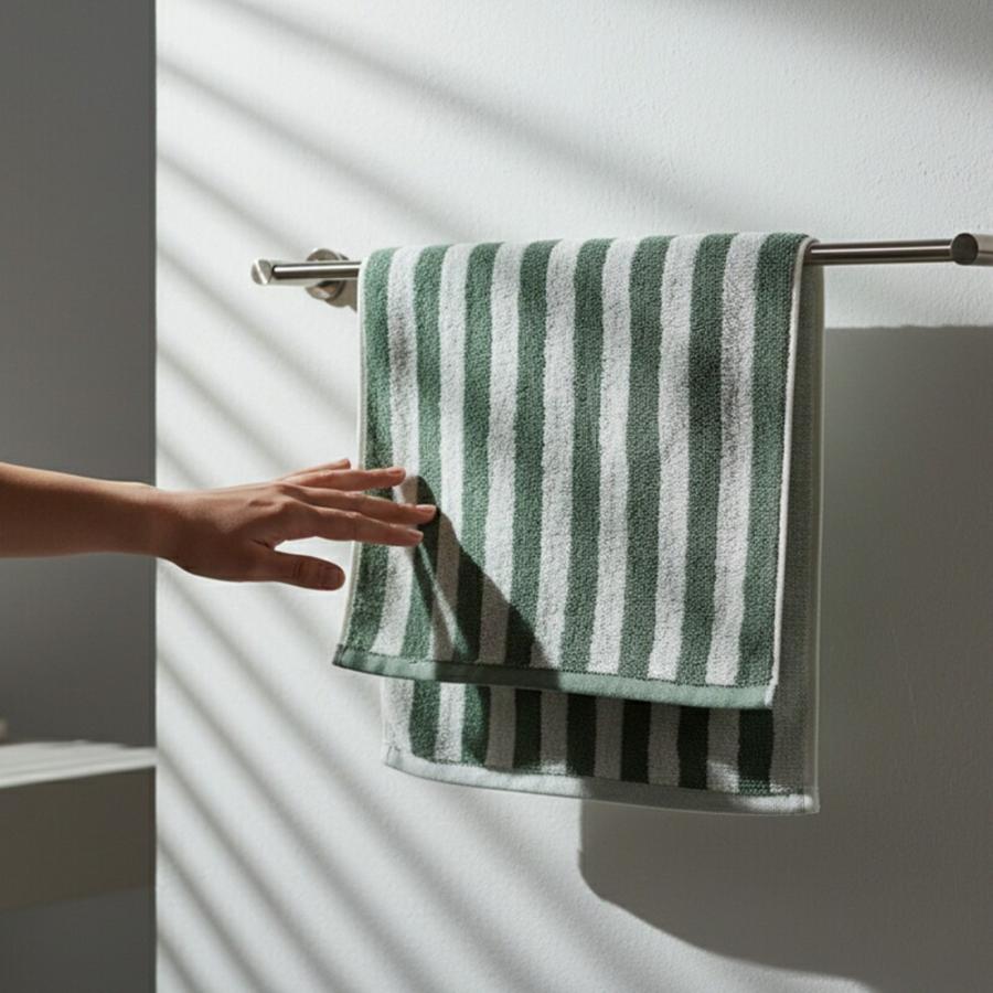 フェイスタオル 綿100％ ストライプ タオル シンプル おしゃれ 34×70cm