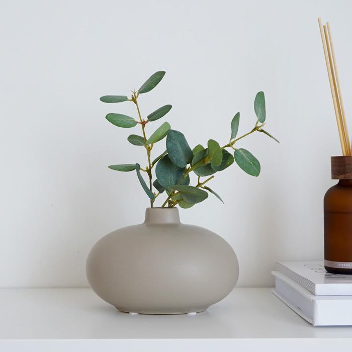 フラワーベース 花瓶 陶器 グレージュ おしゃれ かわいい シンプル