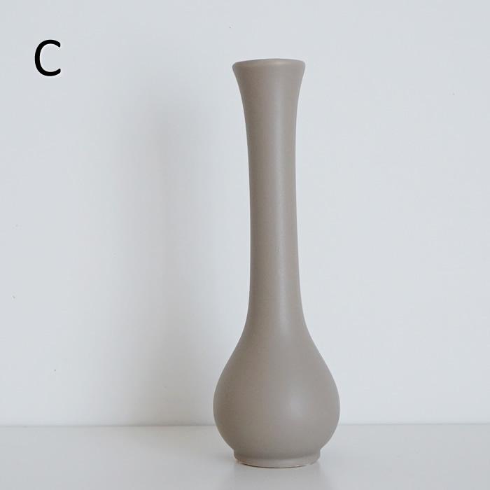 フラワーベース 花瓶 陶器 グレージュ おしゃれ かわいい シンプル