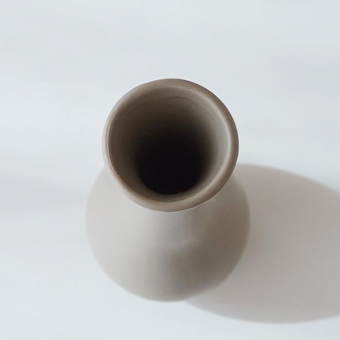 フラワーベース 花瓶 陶器 グレージュ おしゃれ かわいい シンプル
