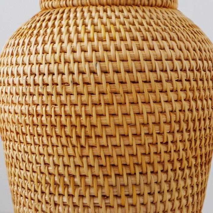 フラワーベース 花瓶 ラタン 造花 ドライフラワー専用 籐 おしゃれ