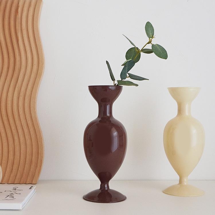 フラワーベース 花瓶 ガラス ベース レトロ おしゃれ かわいい