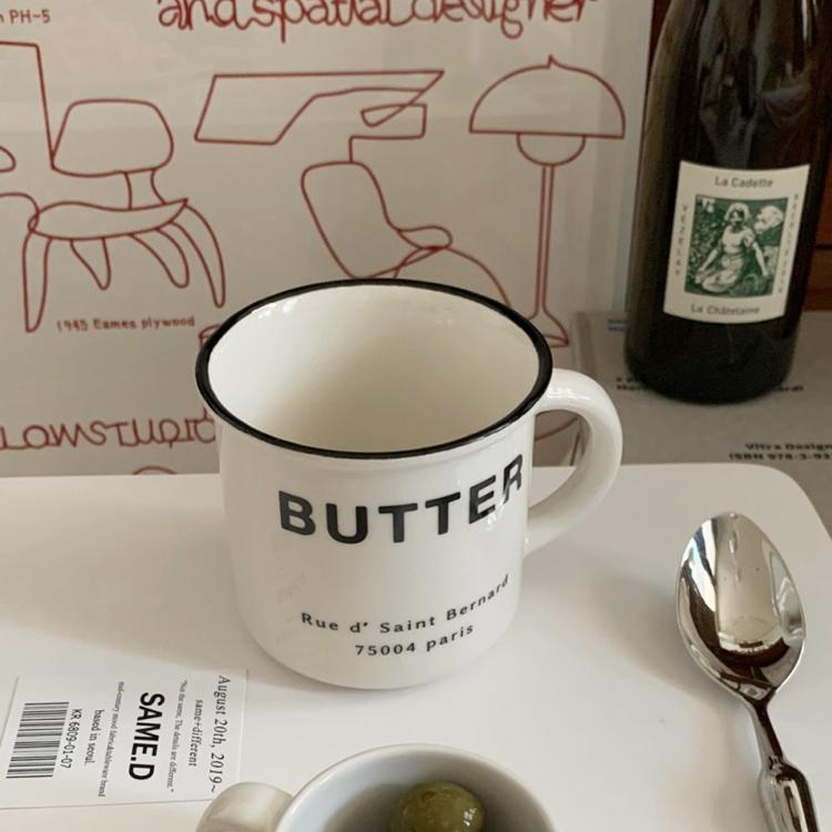 Same D セイムディ My Butter Mug ヴィンテージ マイバターマグ マグカップ 食器 レタリング おしゃれ 韓国インテリア 韓国雑貨 Pease 323 Pease 通販 Yahoo ショッピング