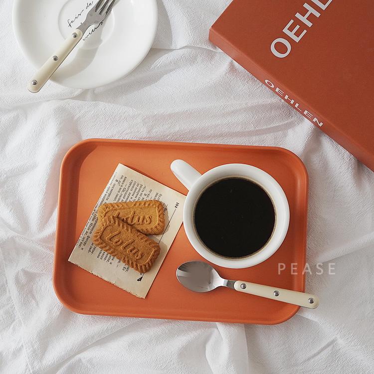 カフェトレー トレイ おしゃれ 北欧 おぼん お盆 ベージュ イエロー