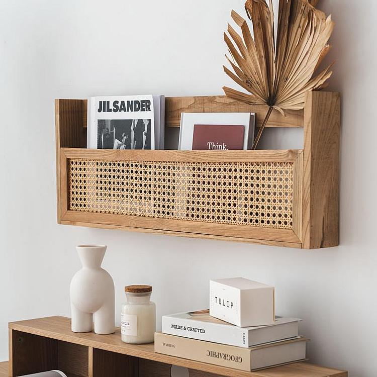 ラタンウォール ラック マガジンラック 壁掛け 収納おしゃれ