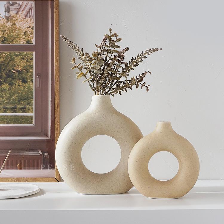 フラワーベース花瓶sサイズラミックドーナツ型丸形丸おしゃれかわいいシンプルモダン北欧韓国インテリア Pease 381 Pease 通販 Yahoo ショッピング