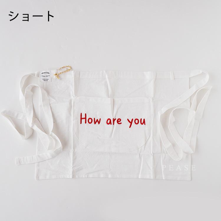 韓国・花柄刺繍ホワイトエプロン 韓国・花柄刺繍ホワイトエプロン - メルカリ