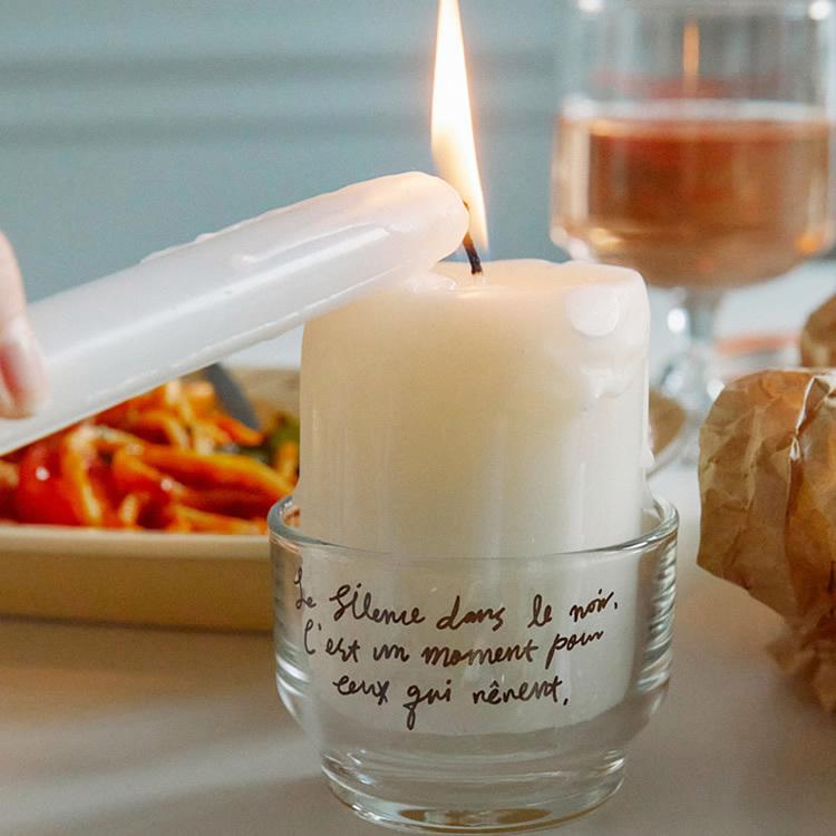 日本 Hotelparischillホテルパリチルmidnightglasscandleholderキャンドルホルダーガラスレタリングおしゃれ かわいい韓国インテリア韓国雑貨