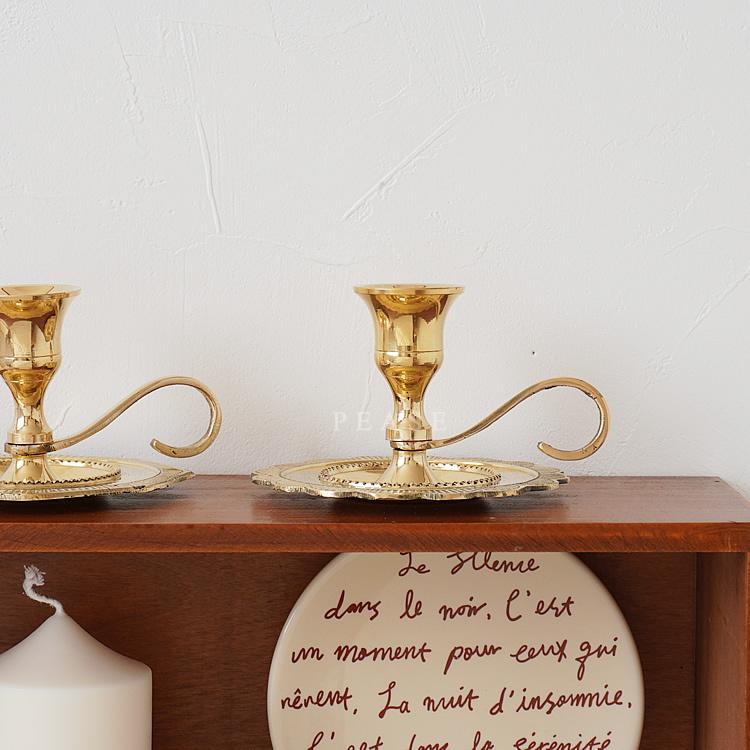 真鍮 キャンドルホルダー ブラス キャンドルスタンド テーパー